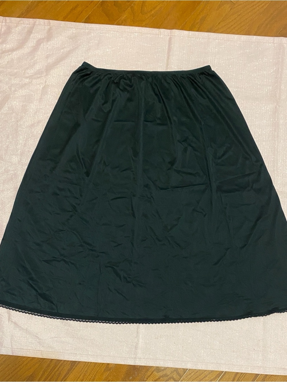 Vanity Fair Black A-Line Nylon Half Slip